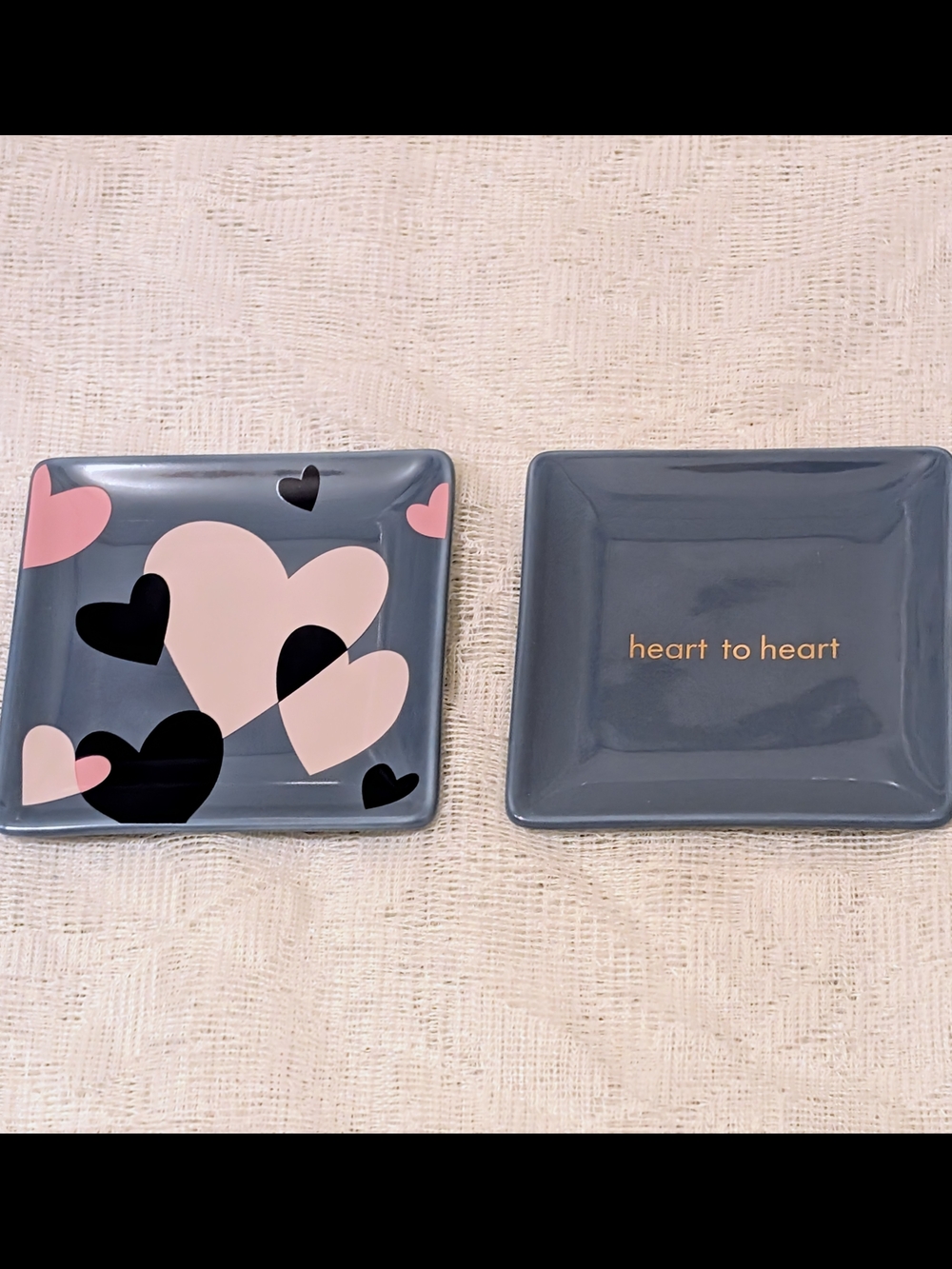 kate spade Blue Ceramic Trinket Dish with Cream Accent